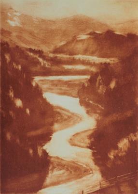 Down the Shotover River 3/50 (Framed) by Philip Beadle
