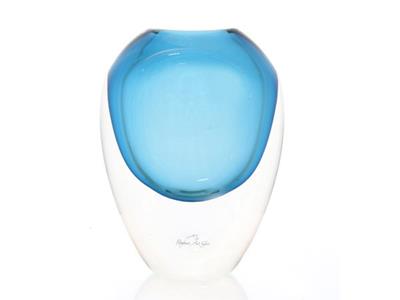 Eclipse Vase Aqua by Höglund Art Glass