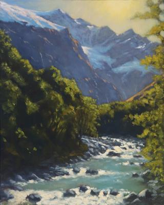On the Earnslaw Burn Track by Philip Beadle