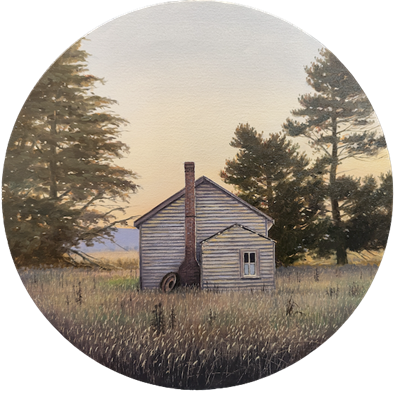 School House At Moonlight by John Toomer