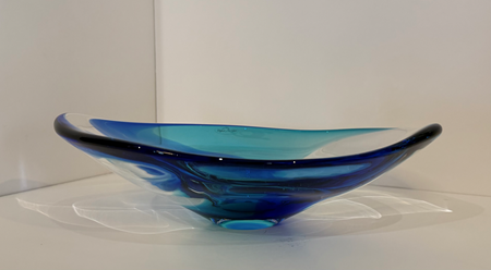 Platter - Aqua/Blue by Höglund Art Glass