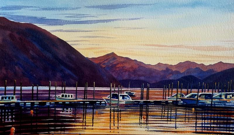 Sunset At Lake Wanaka Marina